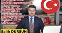 Salih Dursun’dan Kurban Bayramı Mesajı